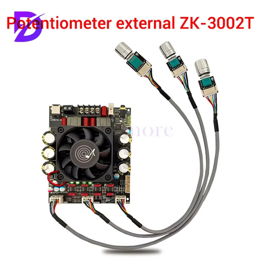 diymore ZK-3002T Bluetooth Digitaler Verstärker 2.0 Stereo 300W+300W mit Hi-Low-Tonregelung und TPA3225 Chip - Bild 2