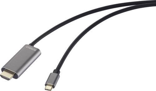 SpeaKa Professional USB-C auf HDMI Adapterkabel in Schwarz, 4K UHD, Länge: 2,00 m - Bild 1