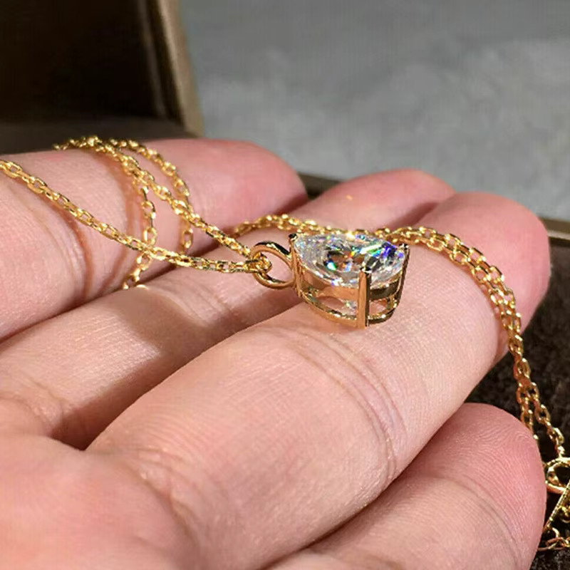 Huitan Halskette, Wassertropfen, Zirkonia, Gold, Damen - Bild 2