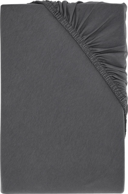 LIVARNO HOME Spannbettlaken Bi-Elastic aus Baumwolle und Elasthan, Grau, B/T: 140 x 200 cm bis 160 x 200 cm - Bild 1