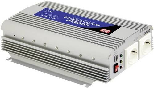 Mean Well Wechselrichter A301-1K0-F3 1000W 12 V/DC - 230V in Silber - Bild 1