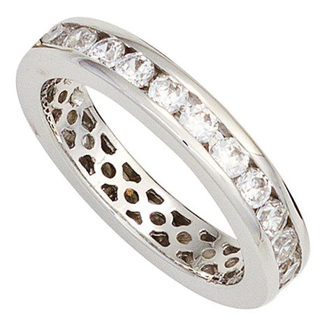 Colfem Ring 925 Silber, Zirkonia, Damen, Ringgröße 54 - Bild 1