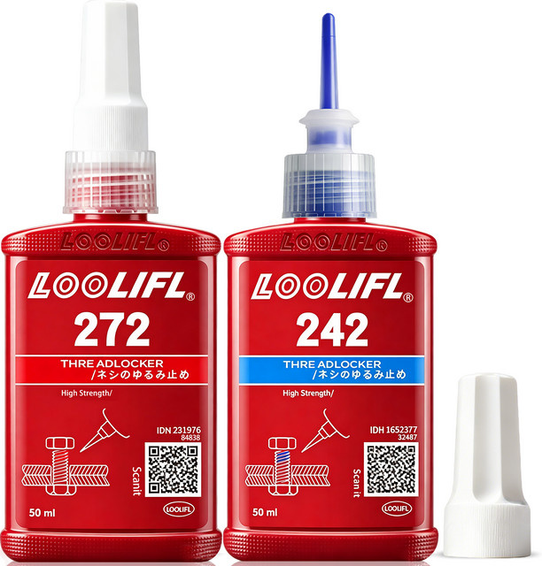 LOOLIFL ThreadLocker Schraubenkleber Rot 50ml Schnell härtender Gewindesicherungskleber - Bild 1