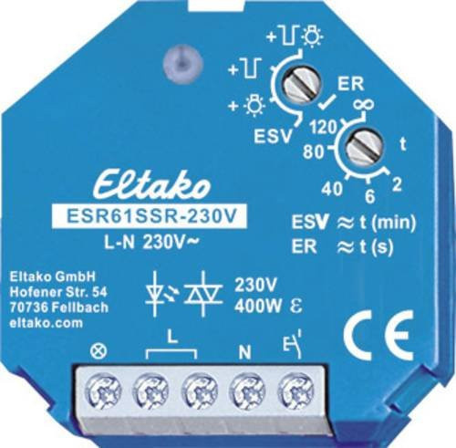 Eltako Stromstoß-Schalter Unterputz ESR61SSR-230V mit 1 Schließer, 230V, 400W - Bild 1