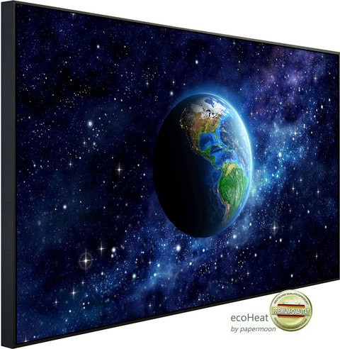 papermoon Infrarotheizung EcoHeat Planet Erde mit Matt-Effekt in Bunt, App-Steuerung und Überhitzungsschutz - Bild 1