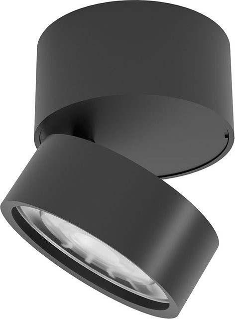 LUX-IT Swing 75 Round LED-Deckenstrahler 1-flammig in Schwarz, dimmbar und verstellbar, warmweißes Licht (2700K) - Bild 1