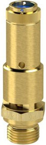 Riegler Sicherheitsventil DN 10 aus Messing in Gold, G 1/2, Ansprechdruck 36 bar - Bild 1