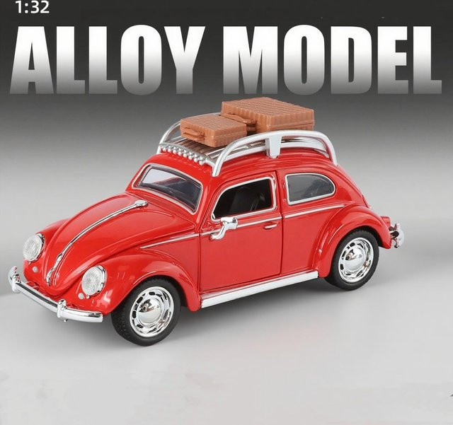 Linyi toy car Käfer Reiseversion, Automodell, 1:32, Metall, mit Licht und Sound - Bild 1