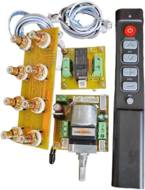ALPS Audio-Umschaltplatine mit Fernbedienungs-Lautstärkepotentiometer und vier Eingängen, Signalauswahlplatine, Multicolor - Bild 1