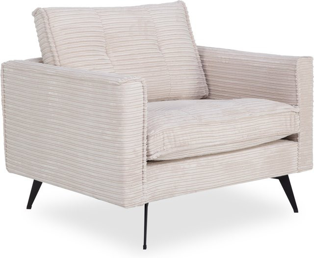Sessel SANSIBAR RASKEN in Beige mit Stoffbezug und Armlehnen - Bild 1