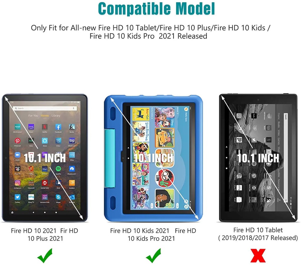 Ropada Displayschutzfolie aus gehärtetem Glas für Kindle Fire HD 10 2021 und Fire HD 10 Plus, transparent - Bild 3