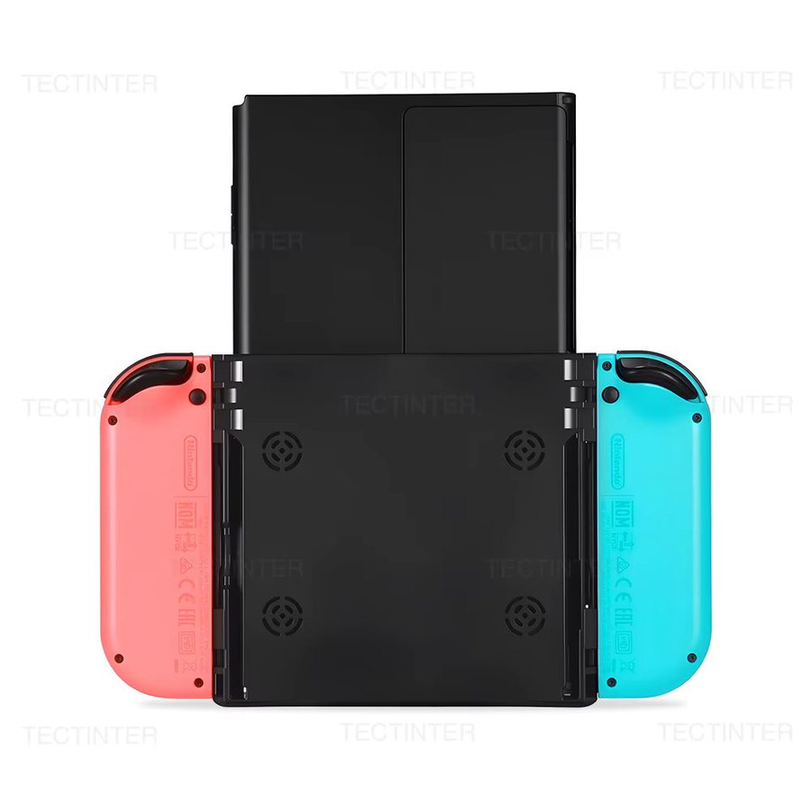 TECTINTER Portrait-Modus Flip-Griff für Nintendo Switch und Switch OLED, tragbarer vertikaler Ständerhalter mit Joystick-Griffhalter in Schwarz - Bild 5