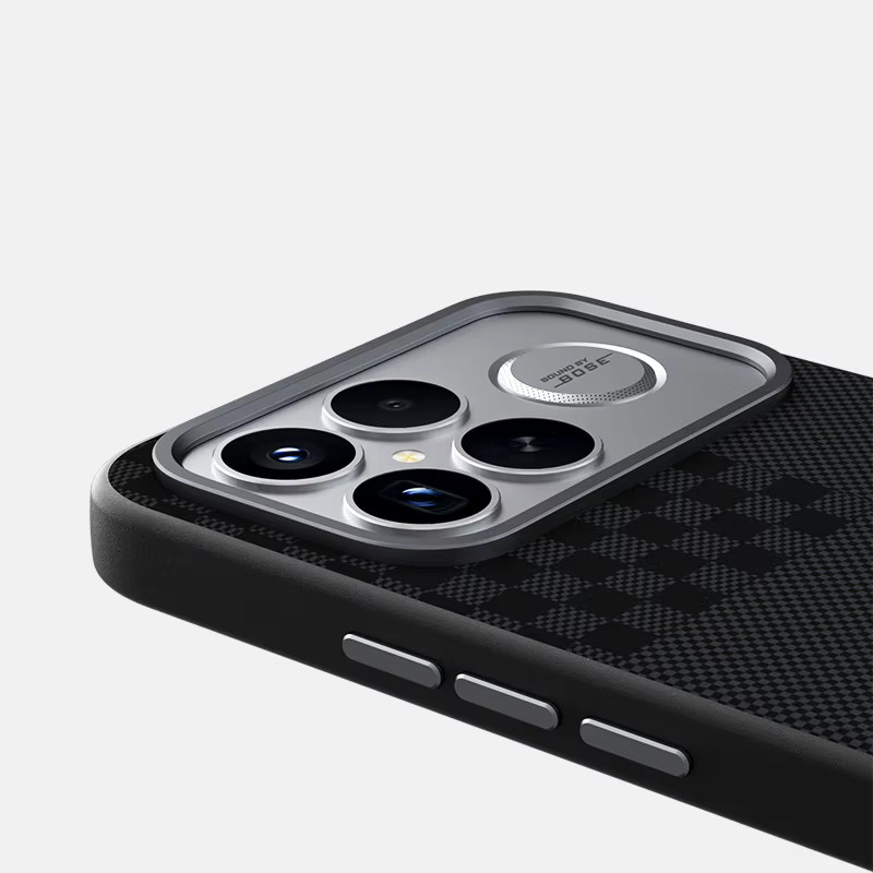Luxus Business Hard Cover mit Carbon Faser Muster und magnetischer Ladefunktion für Xiaomi Poco F8 und Poco F7 Pro Ultra in Schwarz - Bild 2