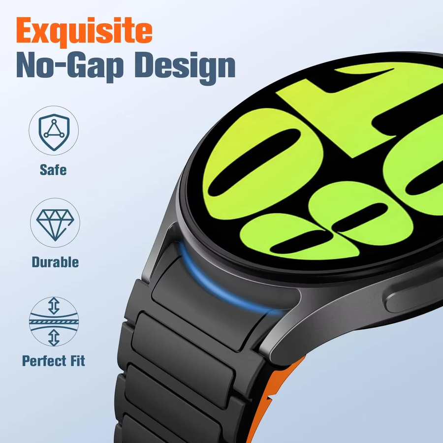 Silikonarmband für Samsung Galaxy Watch, Schwarz, Unisex - Bild 2