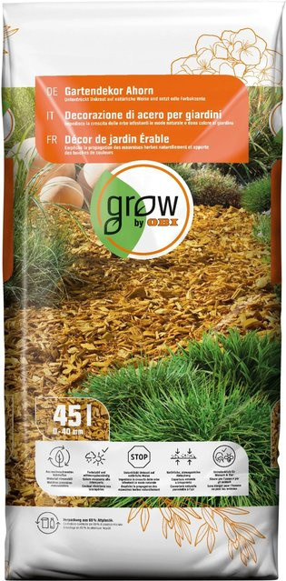 GROW by OBI Gartendekor Ahorn Hackschnitzel aus Nadelholz in Gelb, bis zu 40 mm - Bild 1