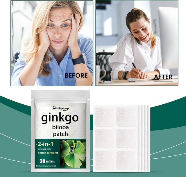 South Moon Pflegepflaster, 30 Stück, Ginkgo Biloba-Blattextrakt, Panax Ginseng, Unisex - Bild 1