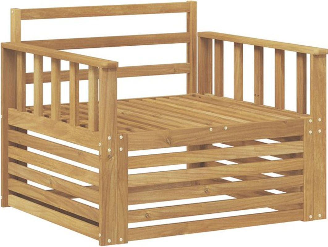 vidaXL Outdoor-Sofa aus Massivholz Akazie in Weiß - Bild 1