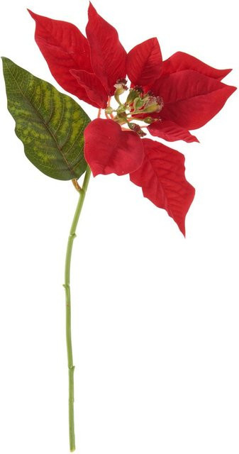 Rote Weihnachtsstern Blüte aus Kunststoff für den Tisch - Bild 1