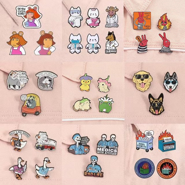 Broschen Cartoon Anime Charaktere Emaille Pins, Unisex - Bild 1