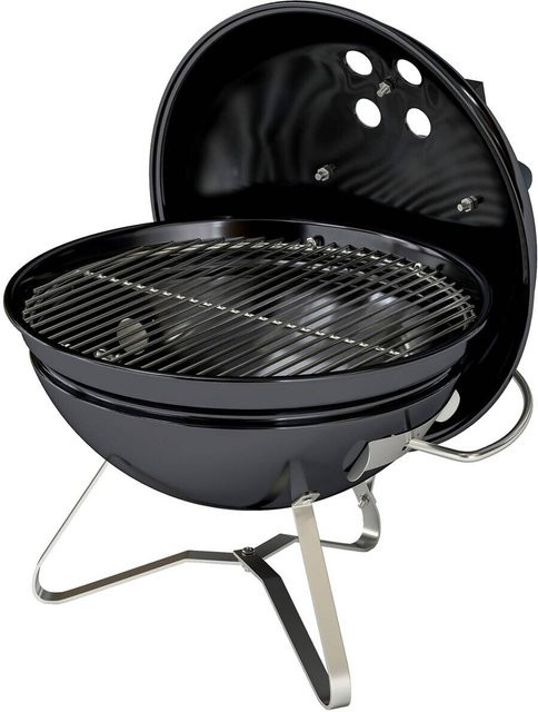 Outsunny Kugelgrill BBQ Smoker aus Edelstahl und emailliertem Stahl in Schwarz, B/H/T: 41 x 44 x 41 cm - Bild 3
