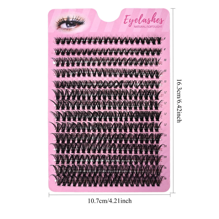 JIEFUXIN Wimpernbüschel 280 Stück, Black, Unisex - Bild 4