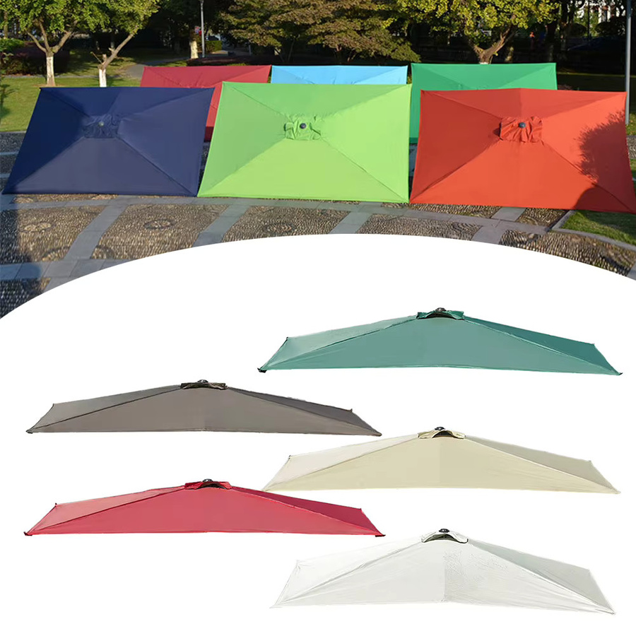 Rechteckiger Sonnenschirm-Ersatzstoff aus Polyester in Braun, B/T: 300 x 200 cm - Bild 2