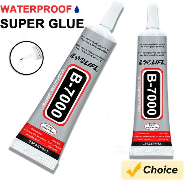 Foolifl B7000 Mehrzweck-Kleber mit Präzisions-Applikatorspitze, transparent, 15 ml - Bild 1