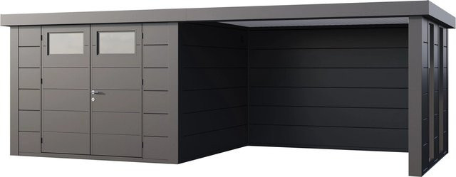 Telluria Gerätehaus Classico in Silber mit Außenmaß B: 662 cm, H: 219 cm, T: 318 cm - Bild 1