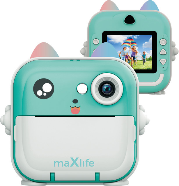 MaXlife Digitalkamera mit Druckfunktion MXPC-100 Kids, Blau - Bild 1
