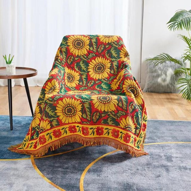 Verdickter Sofabezug im amerikanischen Landhausstil mit Retro-Design, rutschfeste Sofadecke, B/B: 90 x 150 cm - Bild 1