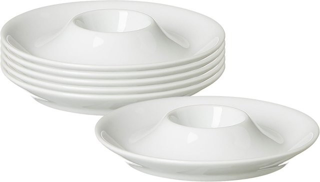 Ritzenhoff & Breker Eierteller Bianco aus Porzellan, Farbe: Weiß, 6er Set, Durchmesser: 13 cm - Bild 1