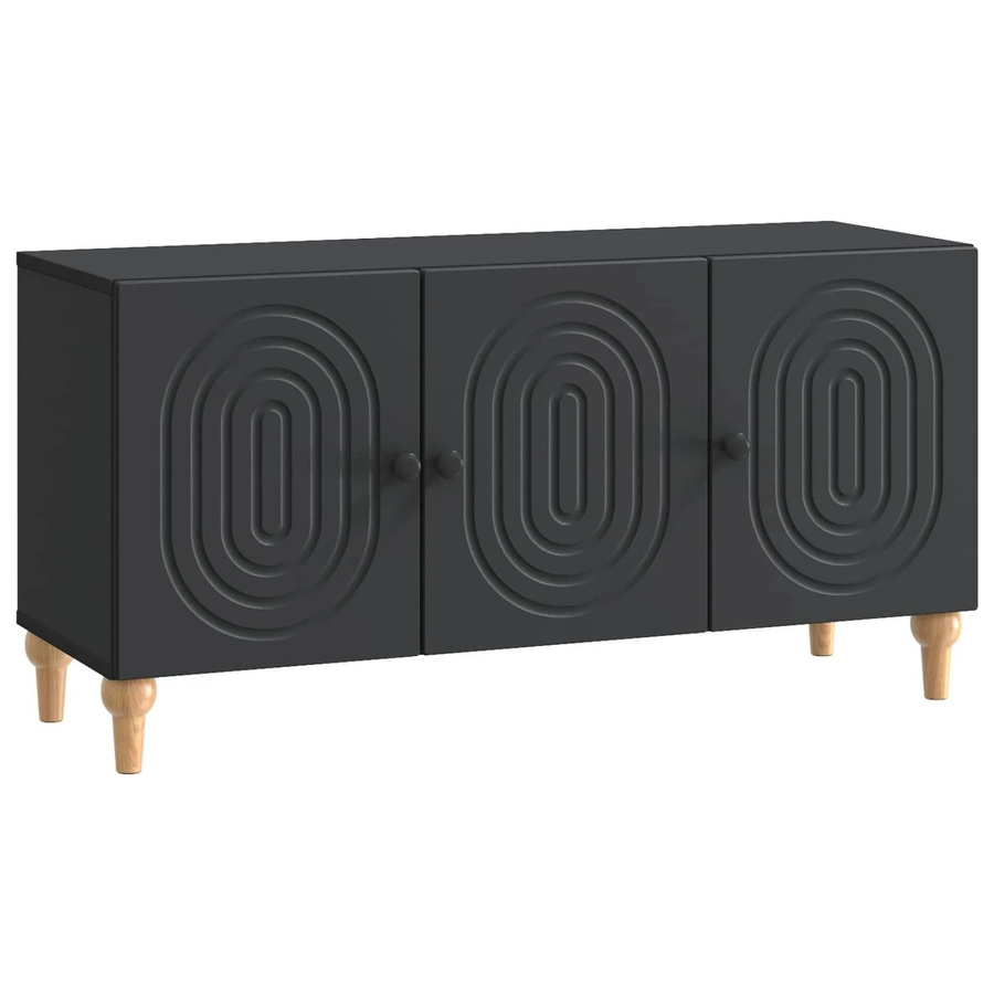 vidaXL TV-Schrank modern in Schwarz aus Holzwerkstoff, B/T/H: 99 x 34,5 x 50 cm - Bild 2
