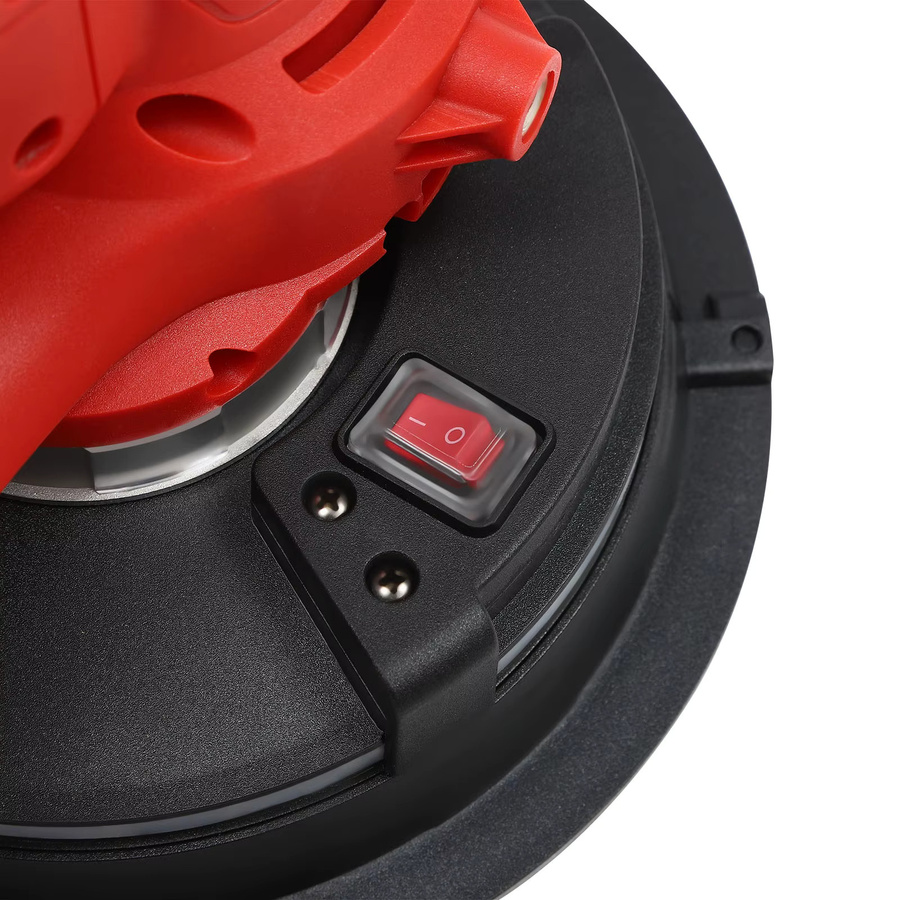 Trockenbauschleifer mit 800W Leistung und variabler Geschwindigkeit in Rot, Staubfreie Wand- und Deckenschleifmaschine mit LED-Licht und Staubbeutel, 220V EU-Stecker - Bild 6
