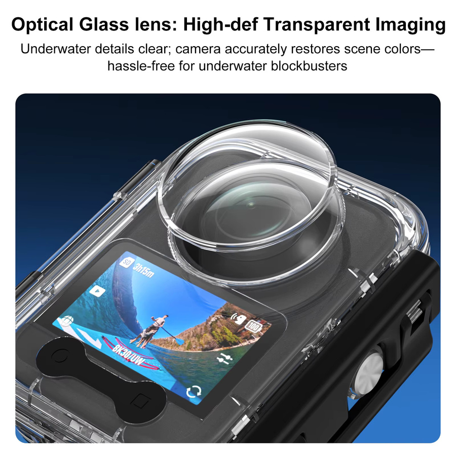 DJI Osmo 360 Unsichtbare Tauchhülle Wasserdichte Schutzhülle für Unterwasseraufnahmen bis 45 Meter, Transparent - Bild 3