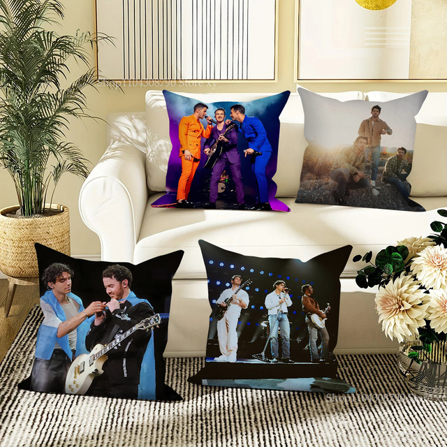 B-BROTHERS Kissenbezug J-JONAS-s Cool Band quadratisch für Sofa und Wohnzimmer - Bild 1