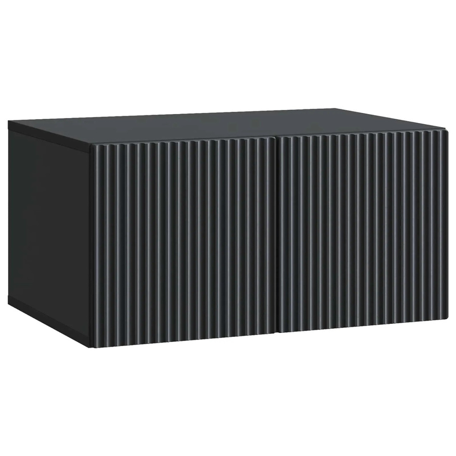 vidaXL Wandmontierter TV-Schrank Modern Schwarz B/H/T: 59,5 x 41 x 30 cm - Bild 2