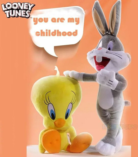 HUGKIS Looney Tunes Bugs Bunny und Tweety Bird Plüschtiere, Stoffpuppe - Bild 1