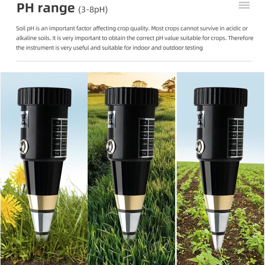 Kkmoon 2-in-1 Boden-PH-Tester und Feuchtigkeitsmesser für Garten und Gewächshaus, bunt - Bild 6