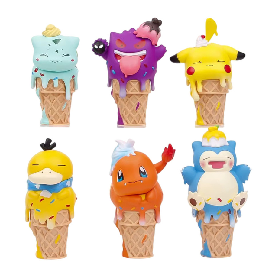 Pokémon Eiscreme Pikachu Snorlax Psyduck Gengar, Anime-Figur, Einzelfigur - Bild 2