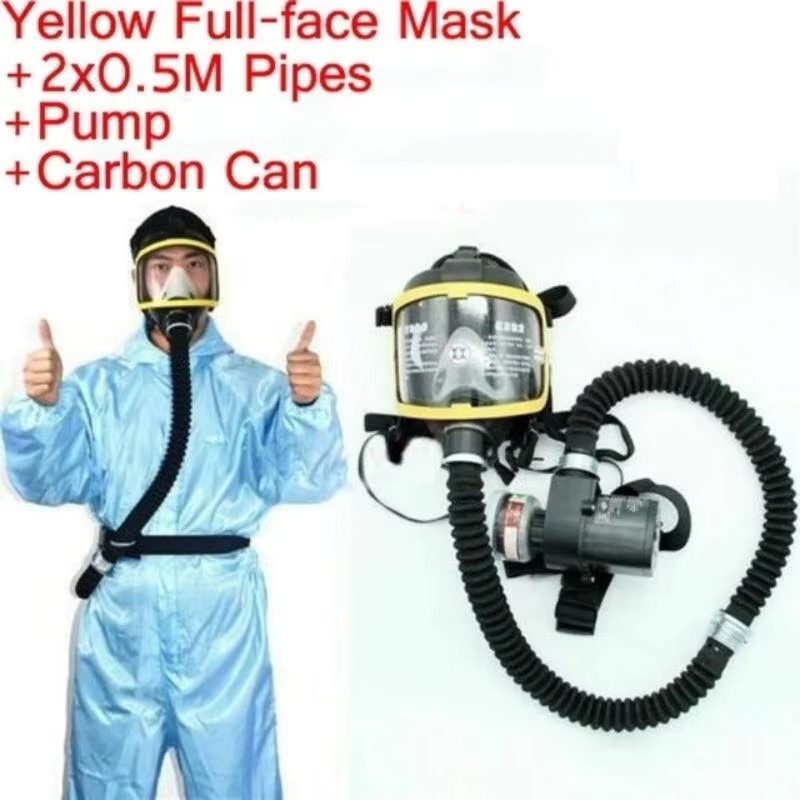 SZYSF Elektrisches Gasmasken-Atemschutzgerät mit konstantem Luftstrom und Vollgesichtsschutz - Bild 2