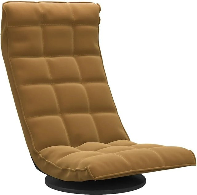 vidaXL Bodenstuhl drehbar in Braun aus Samt mit modernem Design - Bild 1