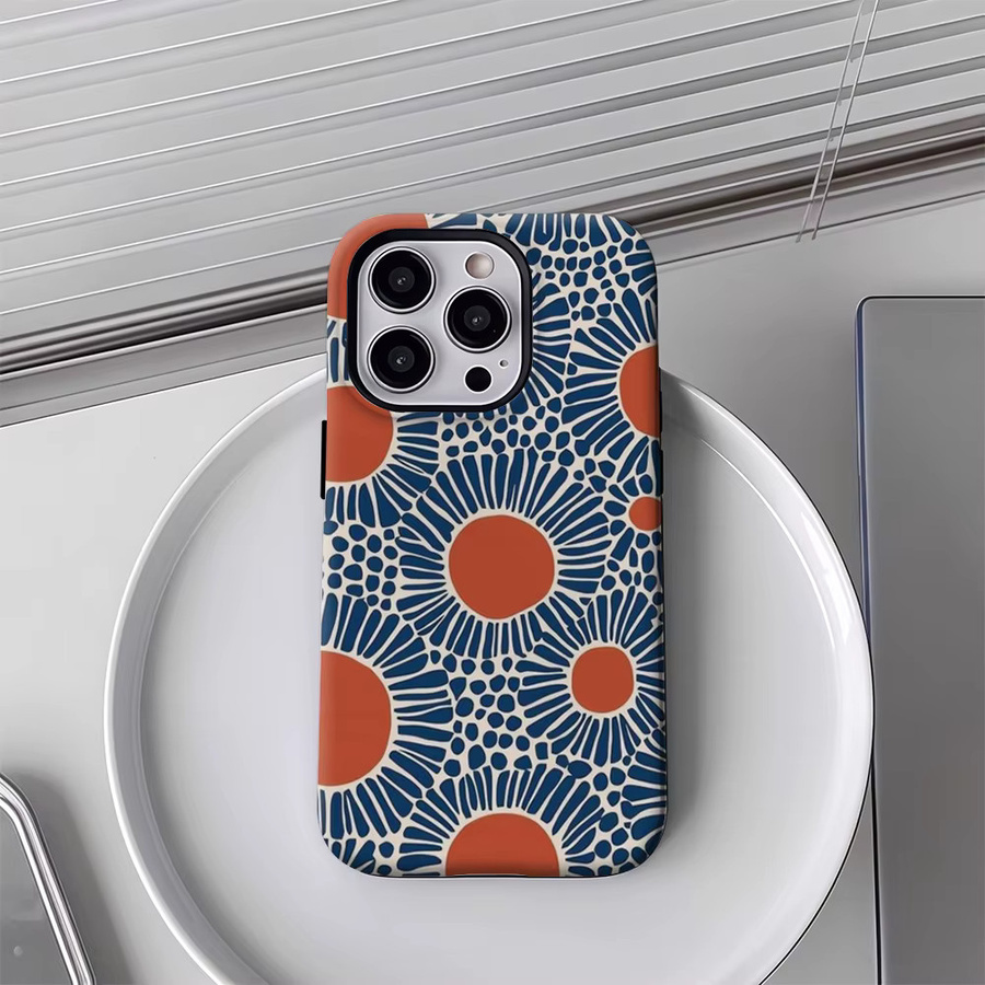 Handyhülle mit Sunburst-Muster für Apple iPhone 17 16 15 14 13 12 Pro Max Plus in Multicolour mit doppelschichtiger Rückseite - Bild 4