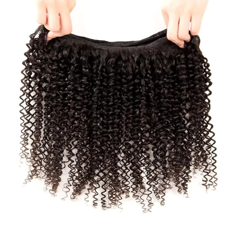 Fashowbeauty Remy Haar Extensions, Lockige Welle, Brasilianische Weben - Bild 4