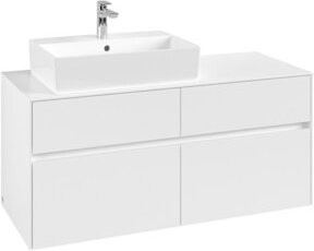 V&B Waschtischunterschrank Collaro mit WT links, Farbe: Weiß matt, B/T/H: 120 x 54,8 x 50 cm - Bild 1