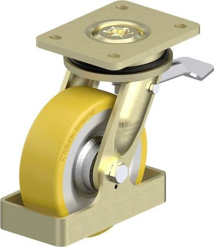 Blickle Schwerlast-Lenkrolle LS-SETH 150K-ST-FS in Silber mit 150 mm Rad-Durchmesser und 650 kg Tragfähigkeit - Bild 1