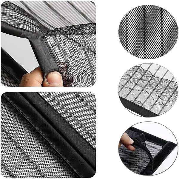 HOME369 Magnetisches Moskitonetz für die Tür, werkzeugloser Insektenschutz mit automatischem Verschluss, Farbe: Braun, B x H: 70 x 200 cm - Bild 4