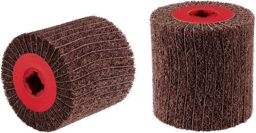 Rhodius TOPline Vlieswalze kombiniert A60 grob für Edelstahl, Stahl und NE-Metalle, Farbe: Braun, B/T/H: 10,0 x 10,0 x 10,0 cm - Bild 1