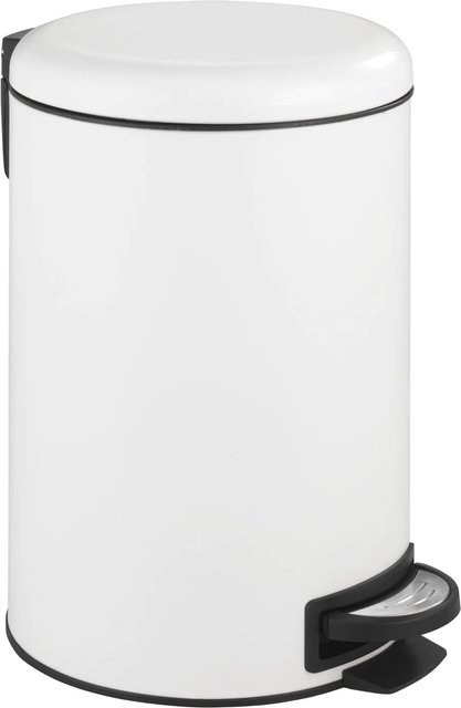 Wenko Tretmülleimer Leman Easy Close, Weiß, Volumen: 12 l, Höhe: 38 cm - Bild 1
