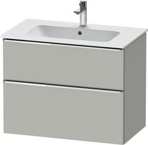 Duravit Waschtischunterschrank D-Neo in Grau mit Chrom-Details, B: 81 cm, T: 46,2 cm, H: 62,5 cm - Bild 1