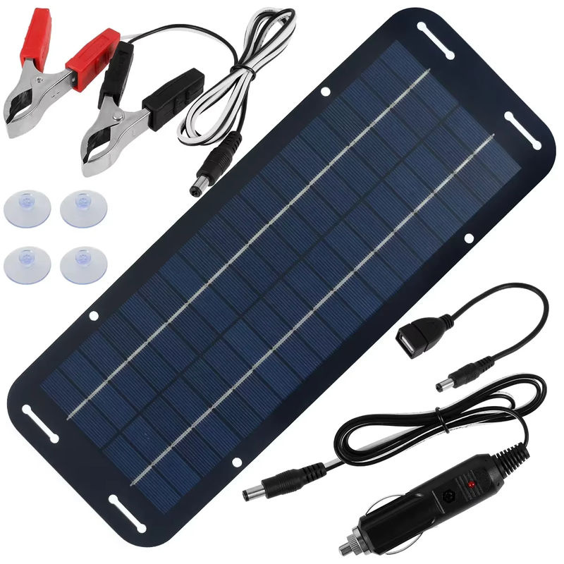 12V Solarpanel Kit IP65 Wasserdichtes Solar-Erhaltungsladegerät in Blau für das Auto - Bild 6